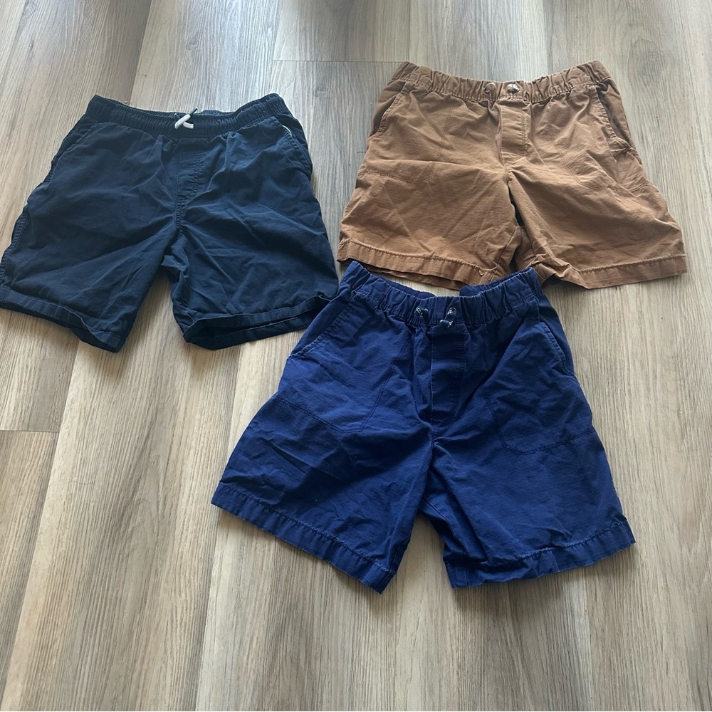 Cat & Jack/ Carters Kids Shorts Trio - Brown and Blue bundle